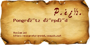 Pongrátz Árpád névjegykártya